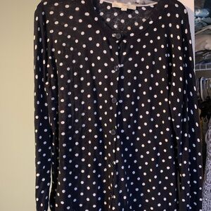 Loft Polka Dot Cardigan